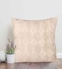 Beige Traditional Cotton 16 x 16 Inches Cushion Cover