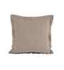 Beige Cotton Solid 16x16 inches Square Cushion Cover
