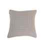 Beige Cotton Solid 18x18 inches Square Cushion Cover
