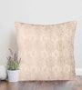 Beige Traditional Cotton 20 x 20 Inches Cushion Cover