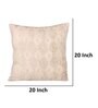 Beige Traditional Cotton 20 x 20 Inches Cushion Cover