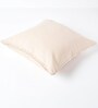 Beige Cotton Solid 24x24 Inches Cushion Cover