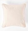 Beige Cotton Solid 24x24 Inches Cushion Cover