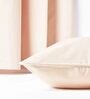 Beige Cotton Solid 24x24 Inches Cushion Cover