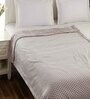 Beige Cotton Zig Zag 250 Gsm Single Bed Blanket