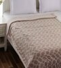 Beige Cotton Abstract 250 Gsm Single Kids Blanket