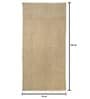 Beige Cotton Solid 380 GSM Bath Towels (Set of 2)