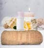 Beige Cotton Solid 500 GSM Bath Towels (1pc)