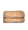 Beige Cotton Solid 500 GSM Bath Towels (Set of 2)
