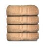 Beige Cotton Solid 500 GSM Bath Towels (Set of 4)