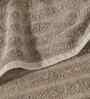 Beige Cotton Solid 550 GSM Bath & Hand Towel Set (3Pc)
