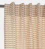 Beige Cotton Solid 7ft Blackout Rod Pocket Door Curtain (1 Pc)