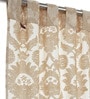 Beige Cotton Solid 7ft Semisheer Rod Pocket Door Curtain (1 Pc)