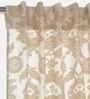Beige Cotton Solid 7ft Semisheer Rod Pocket Door Curtain (1 Pc)