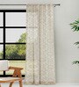 Beige Cotton Solid 9ft Semisheer Rod Pocket Door Curtain (1 Pc)
