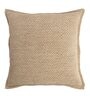 Beige Textured Cotton 16 x 16 Inches Cushion Covers (Set of 2)