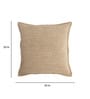 Beige Textured Cotton 16 x 16 Inches Cushion Covers (Set of 2)
