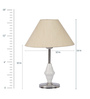 Bendigo Beige Fabric Shade Night Lamp With Steel Base