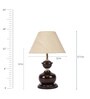 Crisanto Beige Fabric Shade Night Lamp With Metal Base
