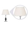 Ladder Beige Fabric Shade Night Lamp With Steel Base