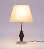 Ladder Beige Fabric Shade Night Lamp With Steel Base