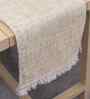 Beige Cotton Textured Table Runner