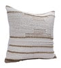 Beige Woven Cotton 18 x 18 Inches Cushion Covers (Set of 2)
