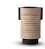 Beige Decorative Smooth Matte Finish Ceramic Cylindrical Shaped Vase