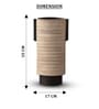 Beige Decorative Smooth Matte Finish Ceramic Cylindrical Shaped Vase