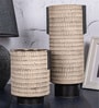 Beige Decorative Smooth Matte Finish Ceramic Cylindrical Shaped Vase