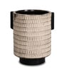 Beige Decorative Smooth Matte Finish Ceramic Cylindrical Shaped Vase