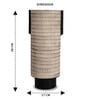 Beige Decorative Smooth Matte Finish Ceramic Cylindrical Shaped Vase