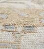 Beige Distressed Wool 8 ft x 10 ft Hand Knotted Carpet