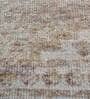 Beige Distressed Wool 8 ft x 10 ft Hand Knotted Carpet