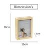 Beige Double Sided LED Photo Frame 5x7 Inches