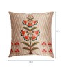 Floral Pattern Dupion Silk Beige 16x16 Inch Cushion Covers
