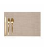 Beige Ella Rectangular PVC Dining Table Placemat