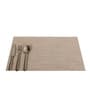 Beige Ella Rectangular PVC Dining Table Placemat