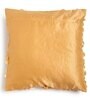 Beige Textured Polyester 16 x 16 Inches Embroidered Cushion Cover (Set of 5)