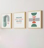 Multicolour Engineered Wood (Set of 3) Art Prints