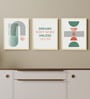 Multicolour Engineered Wood (Set of 3) Art Prints