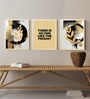 Multicolour Engineered Wood (Set of 3) Art Prints