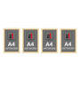 Multicolour Engineered Wood (Set of 4) Art Panels