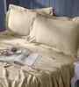 Beige Ethnic Motifs 300 TC Cotton King Size Bed Sheet with 2 Pillow Covers 24 Collection
