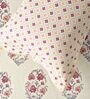 Beige Ethnic Print 180 TC Cotton King Bedhseet 2 pillow covers
