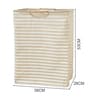 Beige Cotton 11 Ltrs Laundry Basket