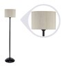 Beige Fabric Floor Lamp