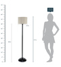 Beige Fabric Floor Lamp