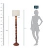 Beige Fabric Floor Lamp