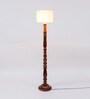 Beige Fabric Floor Lamp